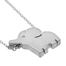 New Small Elephant Necklace, 925 Sterling Silver, Silver Plated Mini Elephant Necklace for women